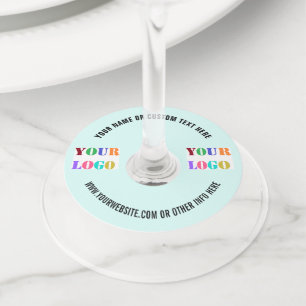 Etiquetas para Copas de Vino con Texto Personaliza