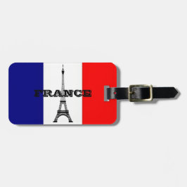 Etiquetas para el equipaje con bandera de Francia 