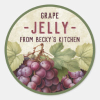 Etiquetas para enlatado de jalea de uva roja vinta