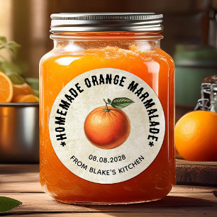 Etiquetas para enlatado de mermelada de naranja al