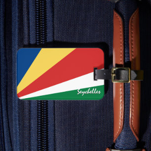 Etiquetas para equipaje de Seychelles, bandera pat