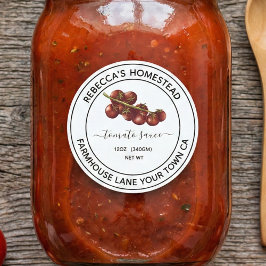 Etiquetas para frascos de salsa de tomate casera