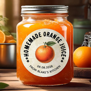 Etiquetas para latas de Jugo de Naranja al estilo 