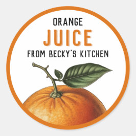 Etiquetas para Latas de Jugo de Naranja Casero