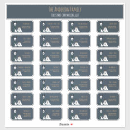 Etiquetas para lista de envío de tarjetas de Navid