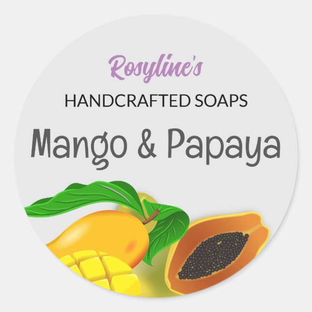 Etiquetas para Pegatina de jabón casero (Anverso)