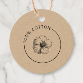 Etiquetas Para Recuerdos 100% Cotton Vintage Botanical Flower Business Tag