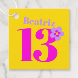 Etiquetas Para Recuerdos 13.ª chicas de la fiesta de cumpleaños púrpura ama