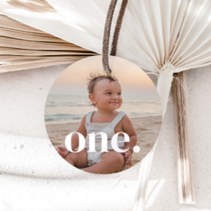 Etiquetas Para Recuerdos 1.ª foto de cumpleaños - una