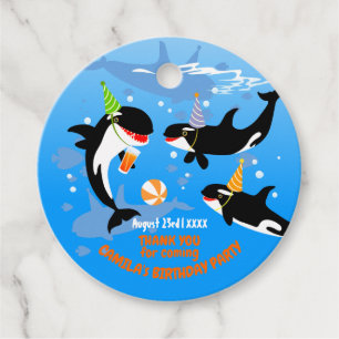 Etiquetas Para Recuerdos 1.ᵉʳ cumpleaños bajo la orilla de la ballena bebé