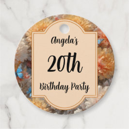 Etiquetas Para Recuerdos 20.ª fiesta de cumpleaños