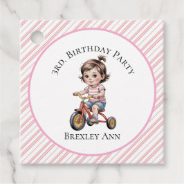 Etiquetas Para Recuerdos 3.ª. Cumpleaños de los chicas en un Fiesta de tric