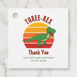 Etiquetas Para Recuerdos 3.ᵉʳ cumpleaños 3 Rex Dinosaur Divertido Género Ne