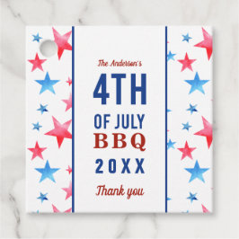 Etiquetas Para Recuerdos 4 de julio bbq estrellas acuarelas patrióticas lin