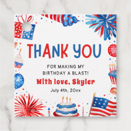 Etiquetas Para Recuerdos 4 de julio, fiesta de cumpleaños del Día del Blanc