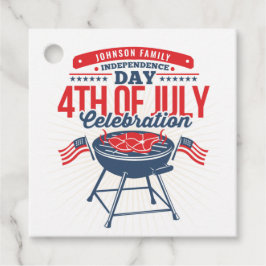 Etiquetas Para Recuerdos 4 de julio Reunión de Familia Personalizada BBQ Gr