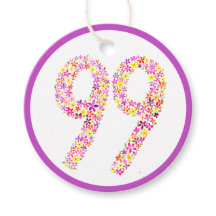 99.ª fiesta de cumpleaños flor morada amarilla Fav