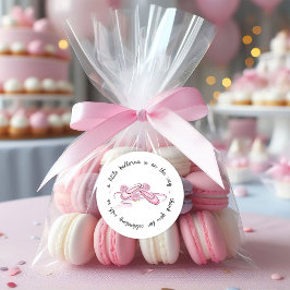 Etiquetas Para Recuerdos A Little Ballerina is on the Way Pink Ballet Shoes