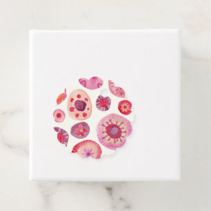 Etiquetas Para Recuerdos Abstracto Patrón floral de acuarela rosa