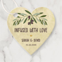 Aceite de Oliva Rústico Bodas con Corazón Infundid