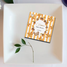 Acorns and Squirrel Fall Plaids Baby Shower