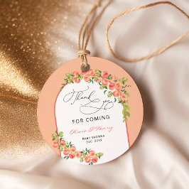 Etiquetas Para Recuerdos Acuarela Dulce Peach Gracias Por Favor Tags