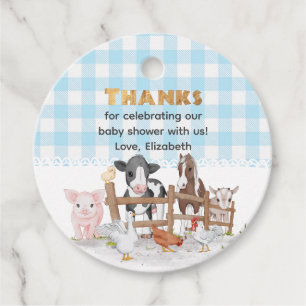 Etiquetas Para Recuerdos Acuarela En La Baby Shower De Animales De Granja