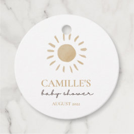 Etiquetas Para Recuerdos Acuarela Feliz Sol Amarillo Gracias Baby Shower