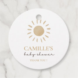 Etiquetas Para Recuerdos Acuarela Feliz Sol Amarillo Gracias Baby Shower