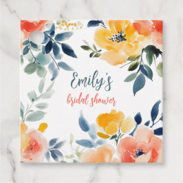 Etiquetas Para Recuerdos Acuarela Floral Despedida de Soltera Personalizada