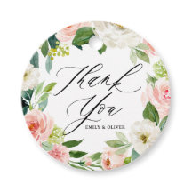 Acuarela Floral rosa de color rosa Gracias