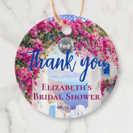 Etiquetas Para Recuerdos Acuarela Flores Italianas Griegas Rosadas Baldosas