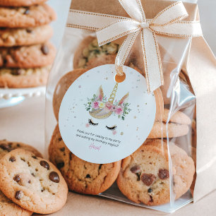 Etiquetas Para Recuerdos Acuarela mágica Unicornio Face Cumpleaños