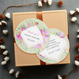 Etiquetas Para Recuerdos Acuarela moderna boho floral lila elegante