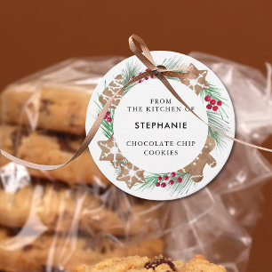 Etiquetas Para Recuerdos Acuarela personalizada de cocción de cookies