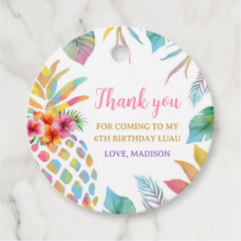 Etiquetas Para Recuerdos Acuarela Piña tropical Gracias
