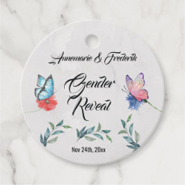 Etiquetas Para Recuerdos Acuarela rosa y azul