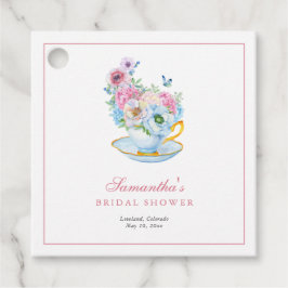 Etiquetas Para Recuerdos Acuarela Tea Fiesta Ducha de novia