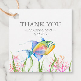 Etiquetas Para Recuerdos Acuarela Tropical Fish Gifts Favor Tags