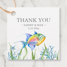 Etiquetas Para Recuerdos Acuarela Tropical Fish Gifts Favor Tags