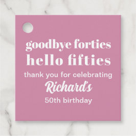 Etiquetas Para Recuerdos Adiós 40 Hola 50 cumpleaños