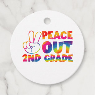 Etiquetas Para Recuerdos Adiós Segundo Grado Tie Dye Último Día 2do Grado 