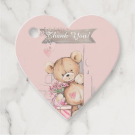Etiquetas Para Recuerdos Adorable acuarela Teddy Bear Baby Shower