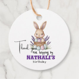 Etiquetas Para Recuerdos Adorable cumpleaños con tema de conejo