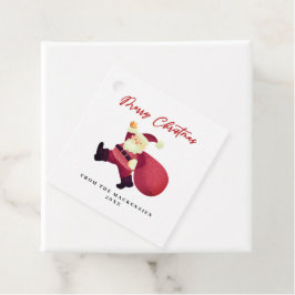 Etiquetas Para Recuerdos Adorable Feliz Navidad Santa