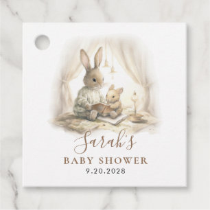 Etiquetas Para Recuerdos Adorable Watercolor Bunny Baby Shower Gift
