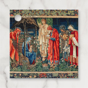 Etiquetas Para Recuerdos ADORACIÓN DE MAGI Morris,Rectangular Burne-Jones