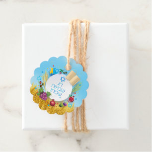 Etiquetas Para Recuerdos Adorno decorativo de SHAVUOT feliz siete especies