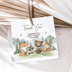Etiquetas Para Recuerdos Adventure Begin Woodland Animals Baby Shower