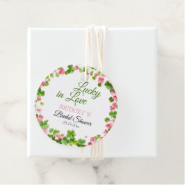 Etiquetas Para Recuerdos Afortunada en Love St. Patrick's Day Bridal Shower
